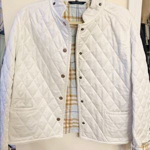 Burberry White quilted jacket
